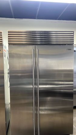SUB ZERO 48”WIDE BUILT IN TWO DOOR SIDE BY SIDE REFRIGERATOR