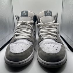 Nike Air Jordan 1 Mid SE White Medium Grey Cool Grey Shoes HF3216-100 Mens Sz 11