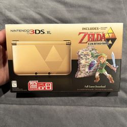 Nintendo 3DS XL Legend Of Zelda A Link Between Worlds Gold And Black Console System USED IN BOX!