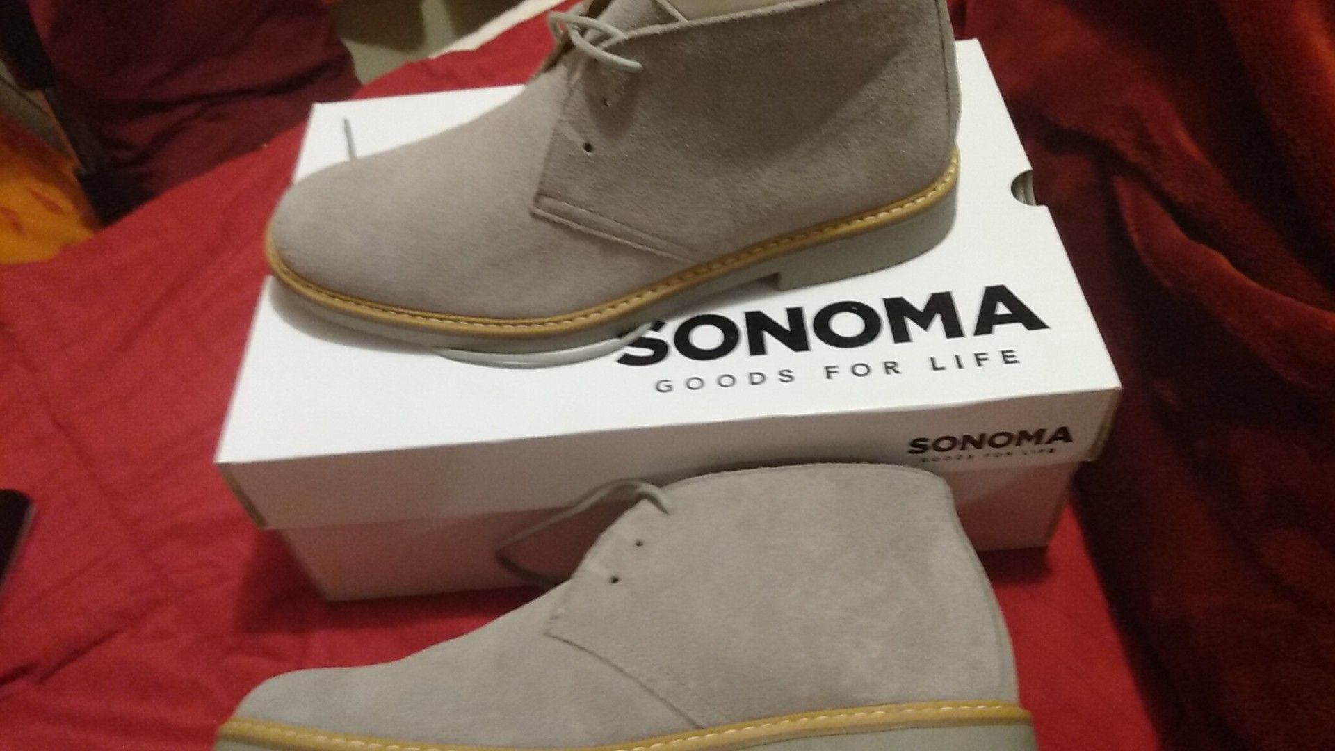 Sonoma, Eldridge style, Leather collection. Gray. Mens shoes brand new never worn.