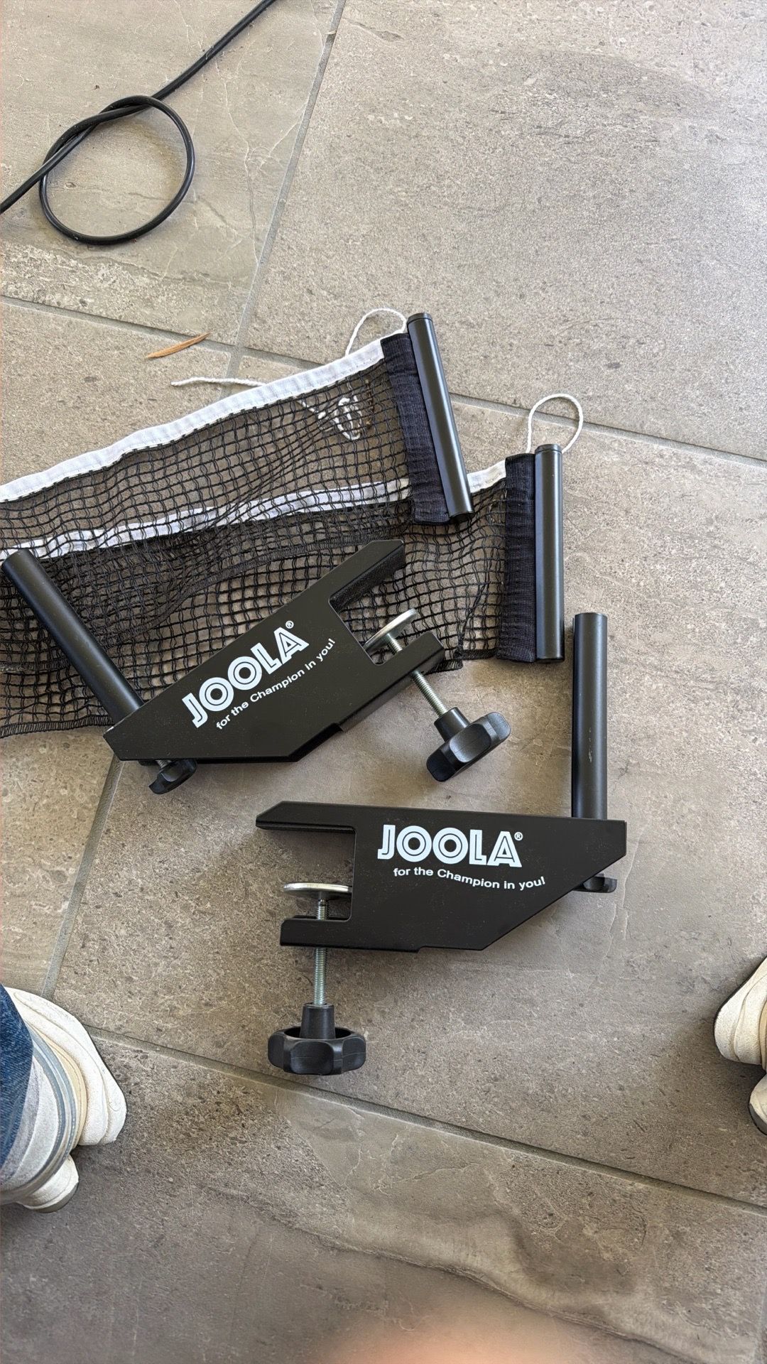 Joola ping pong net and holder