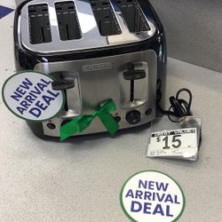 $15. Black and Decker Toaster.