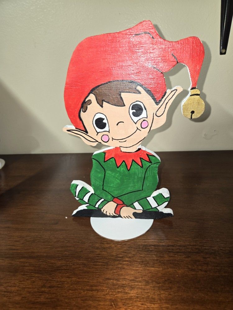 Handmade Wooden Christmas Elf Decor – Festive Shelf Sitters! 🎄✨