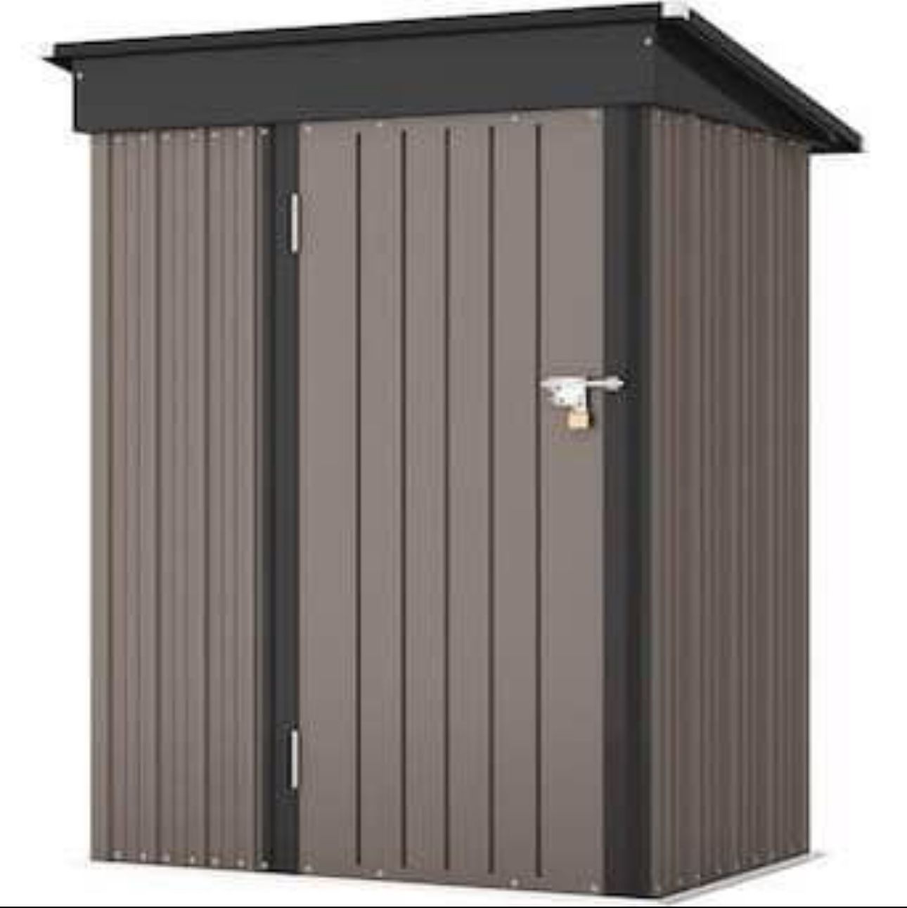 5 ft. W x 3 ft. D Outdoor Storage Metal Shed Utility Patio Shed for Garden and Backyard 15 sq. ft.