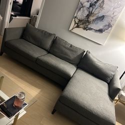 Couch 102 Inch Gray $100 From Crate & Barrel