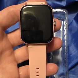2 Pink And 1 Bkack Smart Watch And Selfie Stick