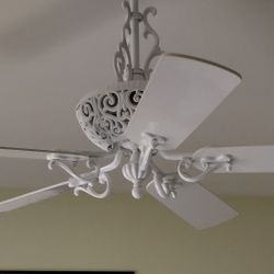 Ornate Wrought Iron Ceiling Fan