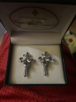 Silver Cuff links Fleur De Lyses