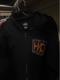 Black Harley Davidson zip up