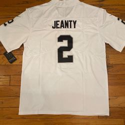 White Black Ashton Jeanty Las Vegas Raiders #2 jersey