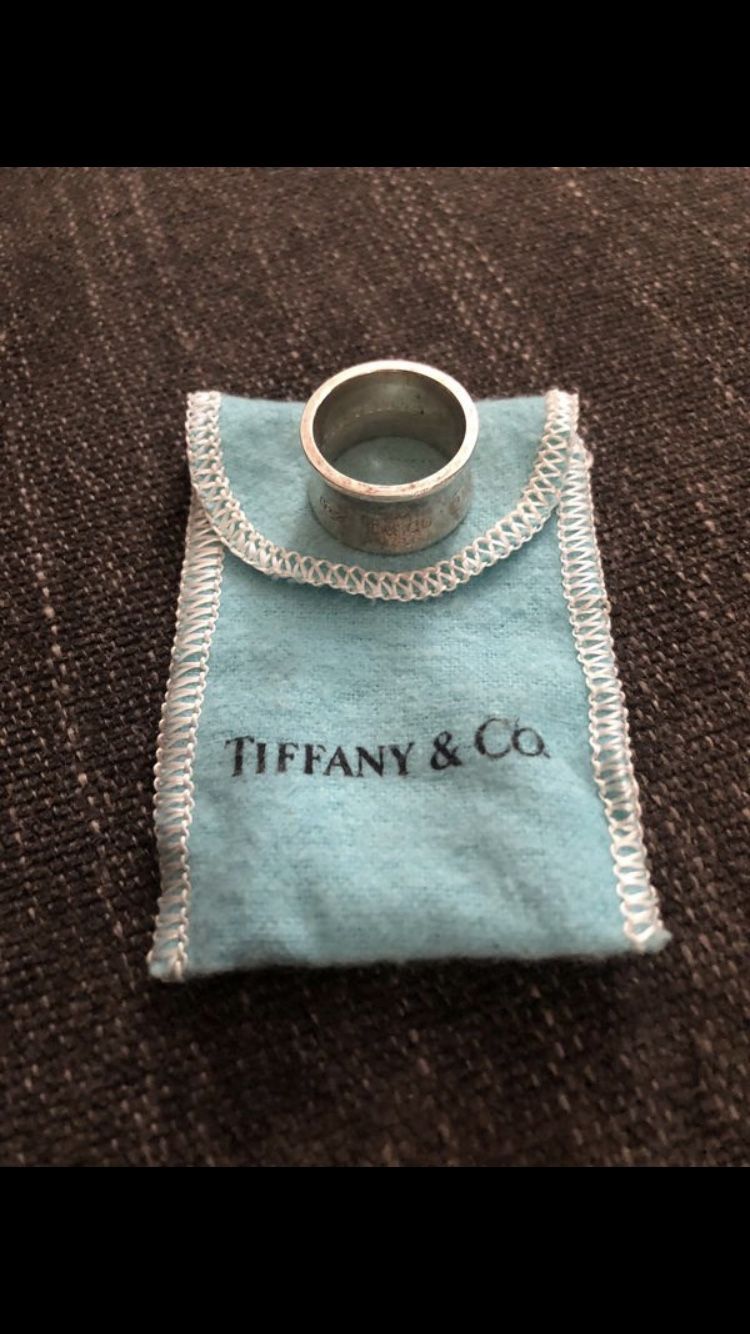 925 Tiffany &Co 1837 wide band ring- size 6.5