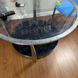 Glass Circle Coffee Table