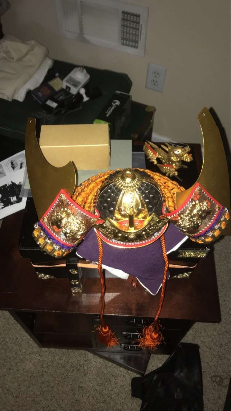 Japanese helmet armor samurai ryugyoku kabuto