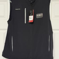 NEW w/ Tags Zero Restriction Z550 Golf Vest Mens Black/Metallic Size L 