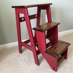 Old Fashion Style Folding Stepstool 