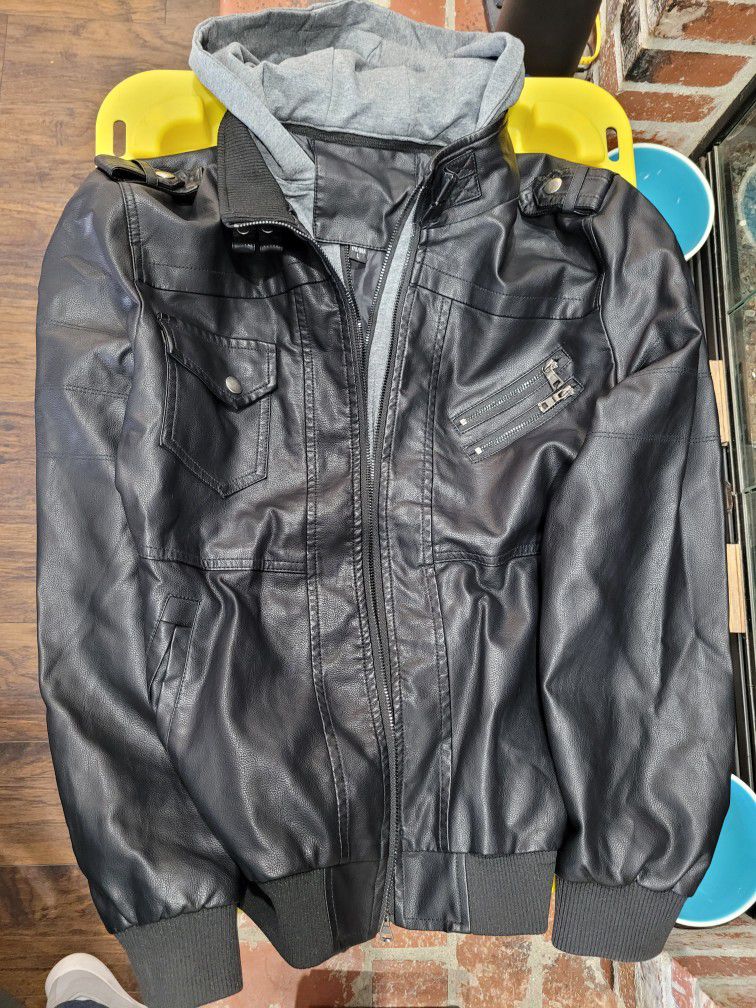 New Leather Jacket Men's Size Large