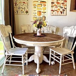 Farmhouse Solid Wood Kitchen Table