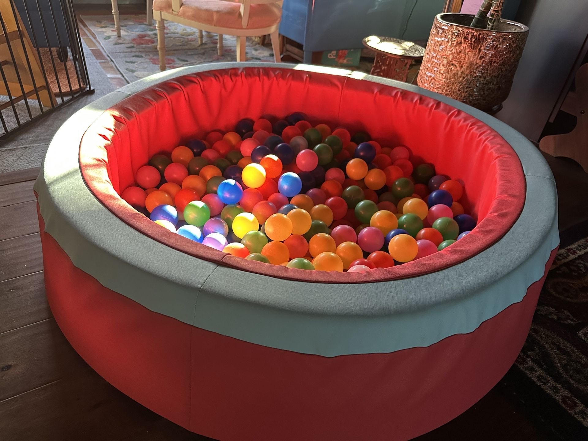 Ball Pit Toddler Kids Baby Clean Red Foam Round Toy Toys Indoor Sensory Soft Play Montessori
