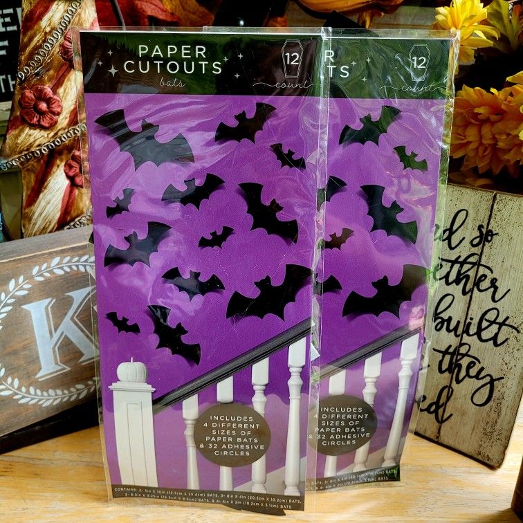 Paper Bats Wall Decorations