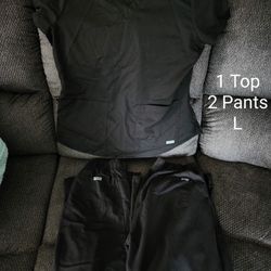 Large Greys Anatomy Scrub Set (2 pants 1 Top)