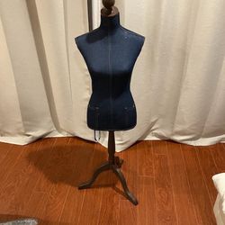 Women Blue Denim Dressform Mannequin Torso