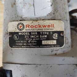Rockwell Worm Circular Saw - 568