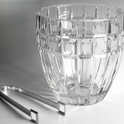 Marquis by Waterford Quadrata Crystal Ice Bucket and Tongs