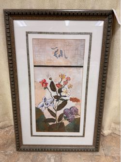 Framed floral print