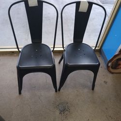 Black Metal Chairs 