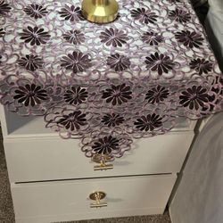 Square Purple Vintage Classic Lace Floral Dining Table Cloth Table Cover for Home Kitchen Decoration