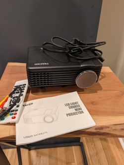 Tenker LED Mini Portable Movie Projector (with Power Cord & Manual)