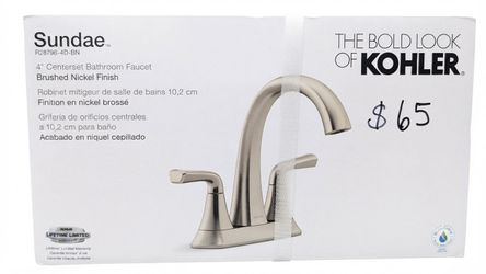 KOHLER
Sundae 4 in. Centerset 2-Handles Bathroom Faucet in Vibrant Brushed Nickel