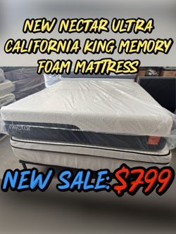 NEW NECTAR ULTRA CALIFORNIA KING MEMORY FOAM MATTRESS