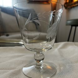 Vintage Fine Crystal Stemmed Goblet