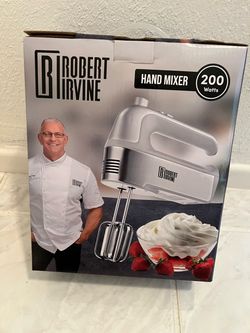 Robert Irvine 200W 5-Speed Hand Mixer w/ Storage Case – New in Box