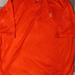  Men size large Nike Dri Fit short sleeve shirt active wear RED PURPLE