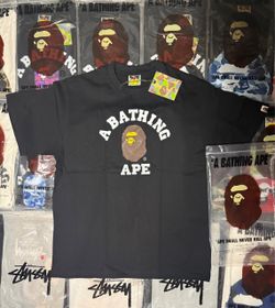 A Bathing Ape BAPE College Logo T-Shirt Black