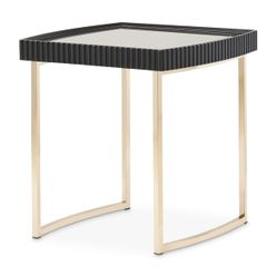 Lisbon Silken Matte Black Side Table