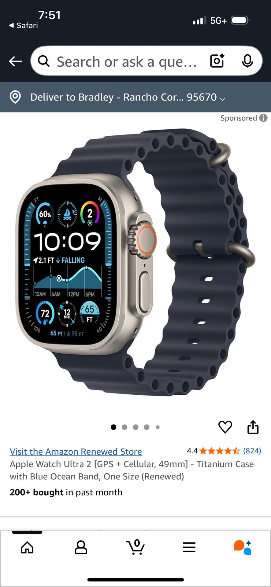 New Apple Watch Ultra 2 Titanium Silver GPS + Cellular