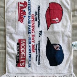 Philadelphia Phillies Vs Washington Nationals Opening Day 2005 Towel 