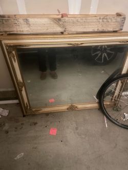 Large Gold Ornate Framed Wall Mirror