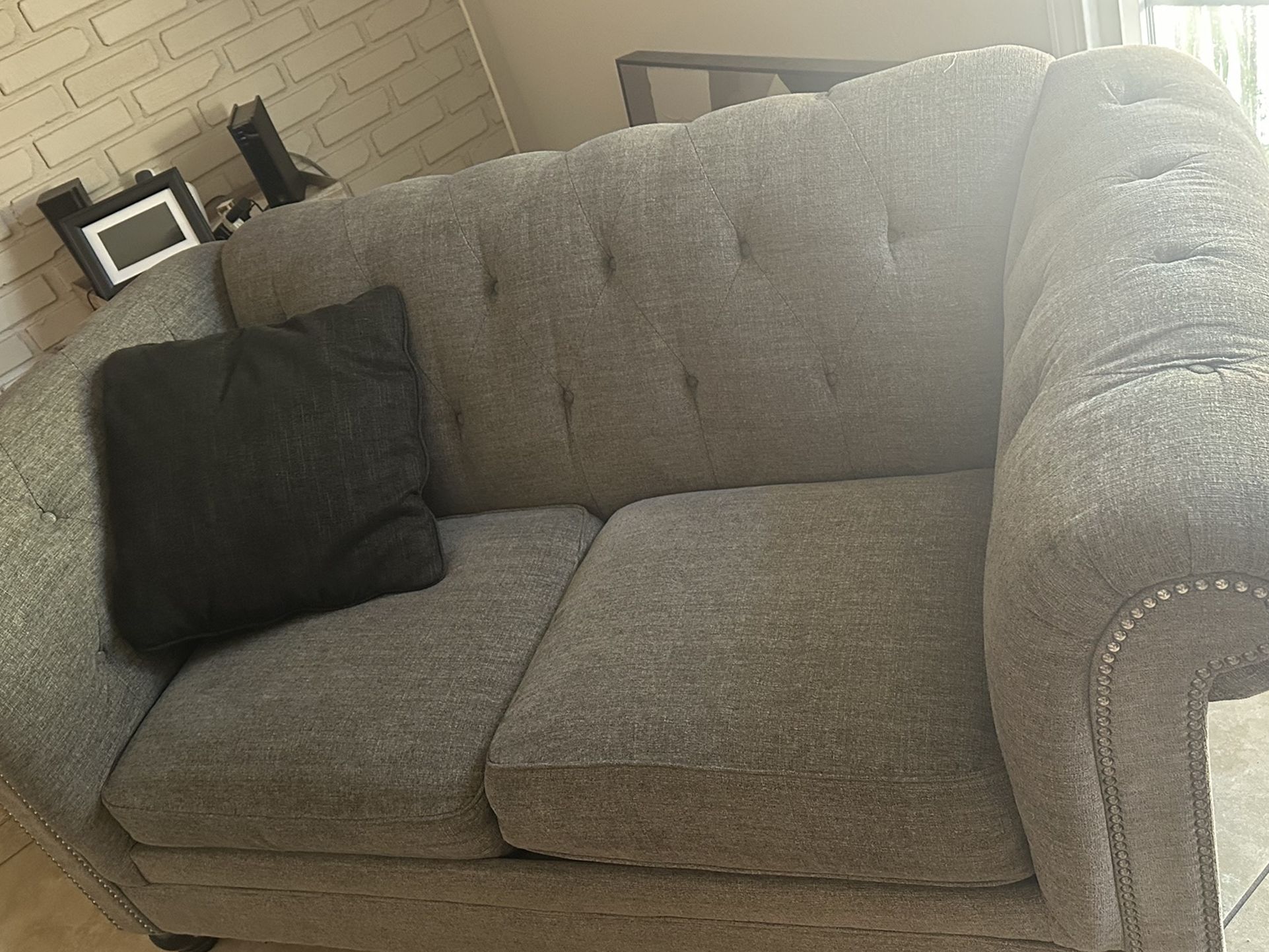 Gray Sofa & loveseat