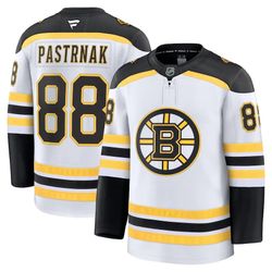 David Pastrnak Boston Bruins Away Premium Jersey - White