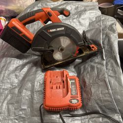 Black And Decker Saw, Battery And Charger