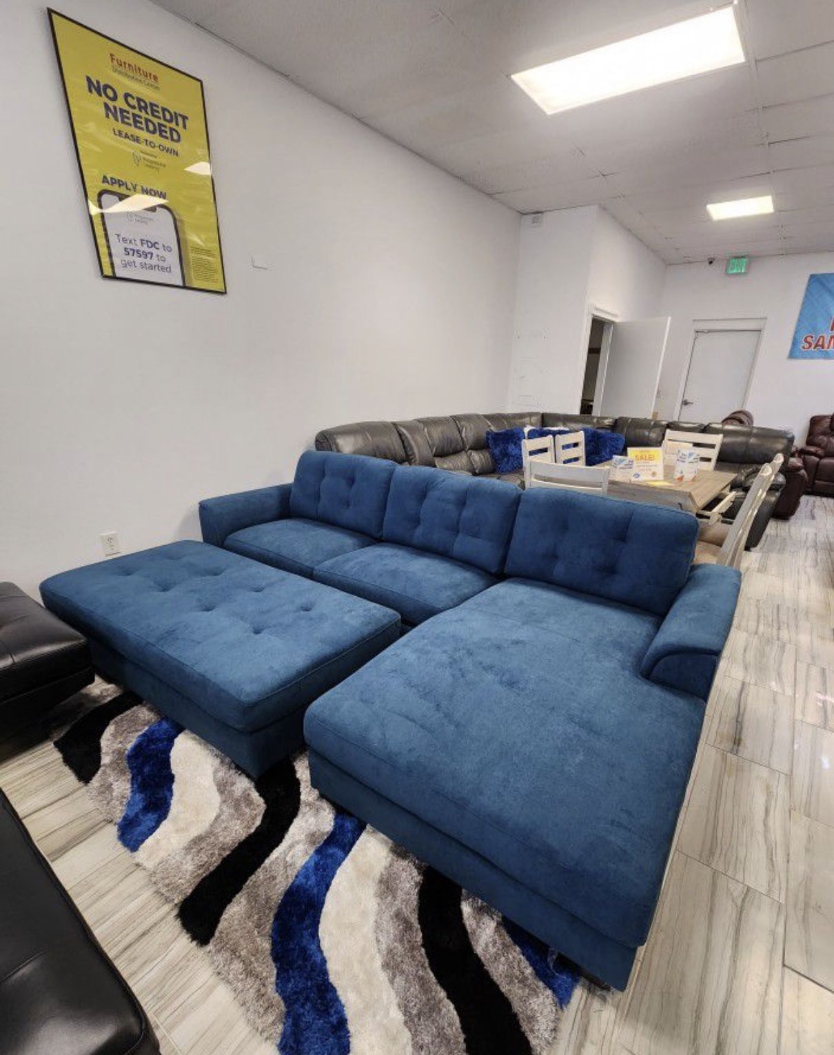 COMFY NEW BISCAYNE SECTIONAL SOFA AND OTTOMAN SET ON SALE ONLY $899. IN STOCK SAME DAY DELIVERY 🚚 EASY FINANCING