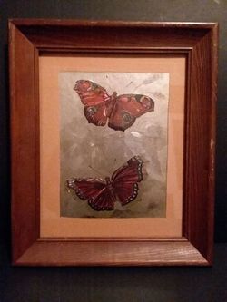 Metallic Butterflies & Flowers - ORIGINAL
