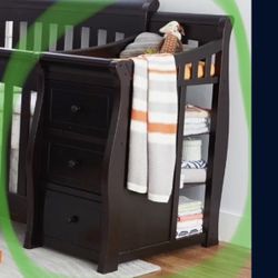 Baby Crib Changer Dresser Table with Cabinets.