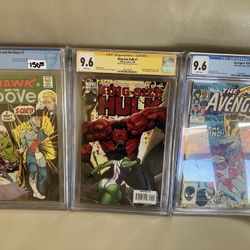 Comics-CGC And CBCS Grades Hulk, Avengers, Hawk And Dove