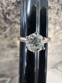 14k Rose Gold 1.00 Ctw Diamond Ring Size 4.5