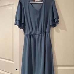 dusty blue dress